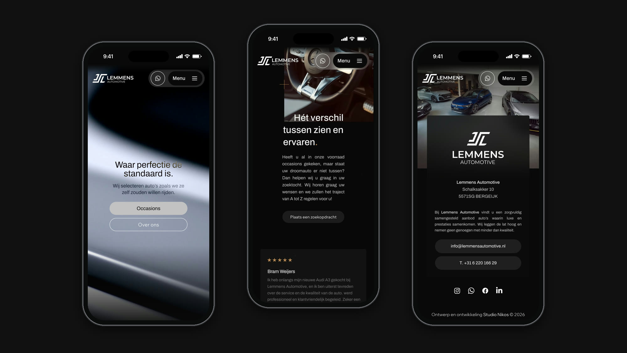 Lemmens Automotive, ontwerp Studio Nikos